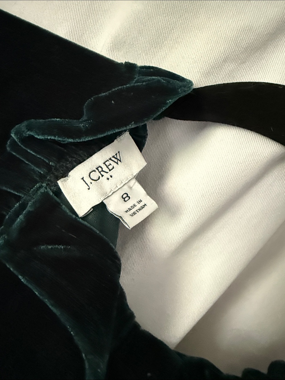 J Crew Velvet Green Sleeveless Midi Dress 8 - Picture 3 of 3